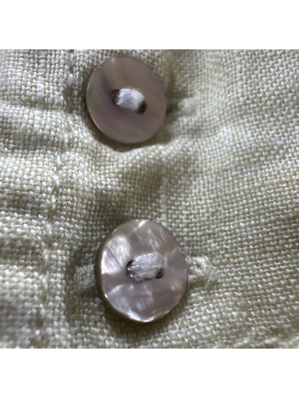 Sigred Olsen 100% Linen Button Down Roll Tab Long Sleeve Sz M Travel Minimalist - Picture 6 of 15